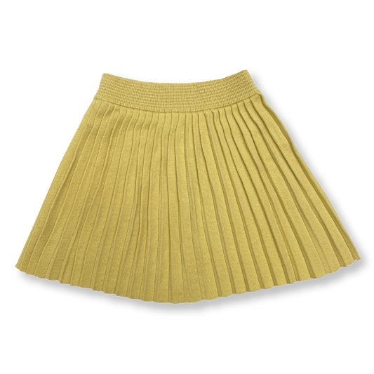 Knitted Pleat Skirt - Dusty Lime